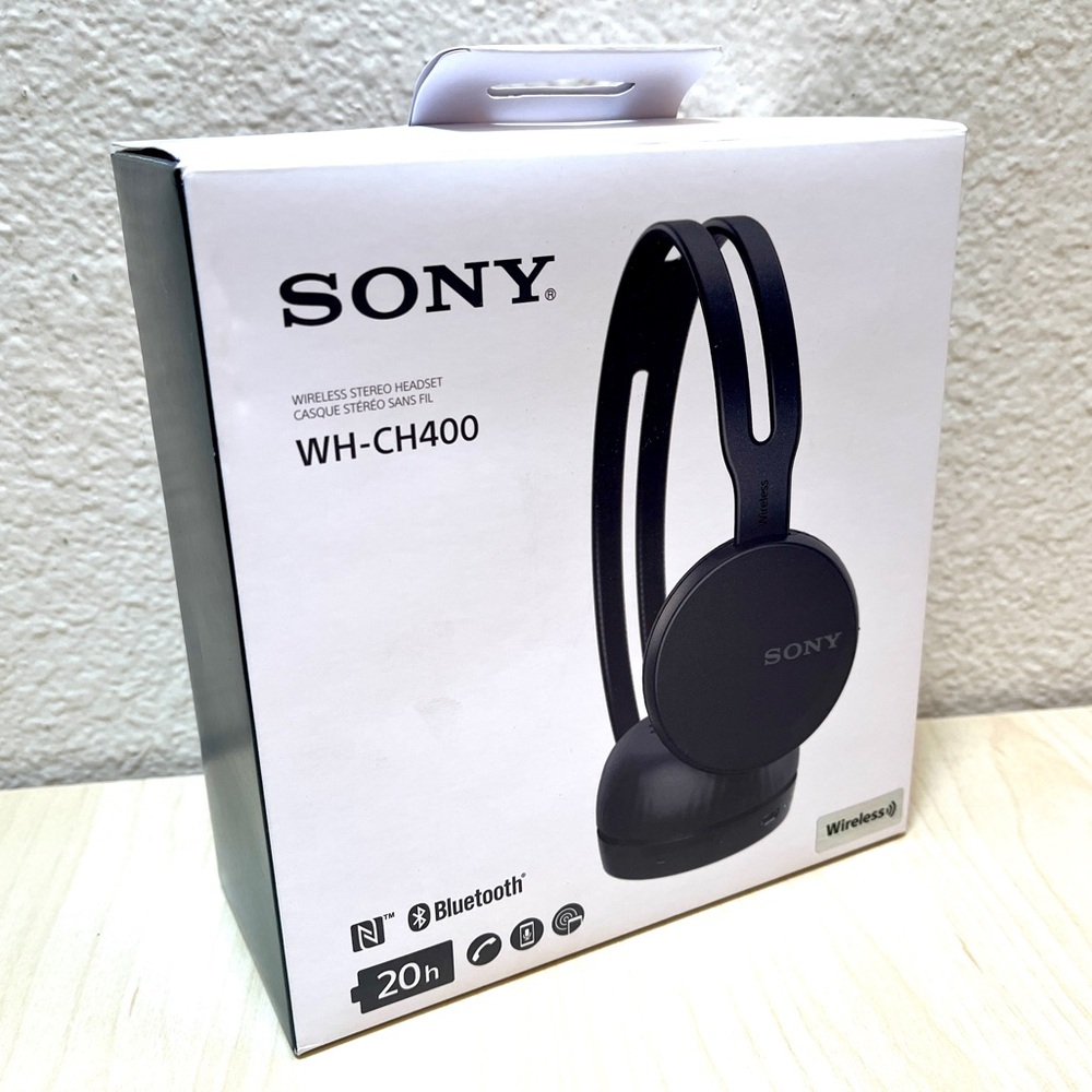 HeadPhones SONY WH-CH400. NIB/New. Black. Wireless Bluetooth.
